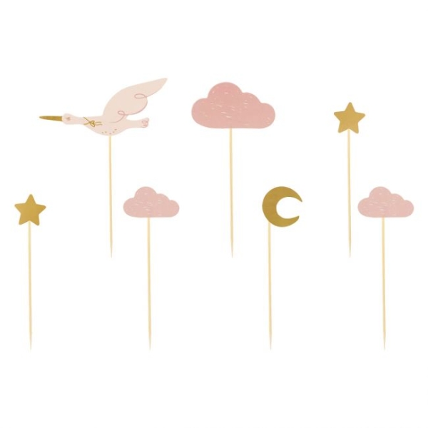 Cupcake Topper - Baby Pink